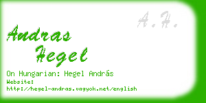 andras hegel business card